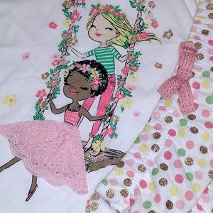 Tommy Bahama Girls Top and Skirt Skort Outfit Size 5/6 NWT